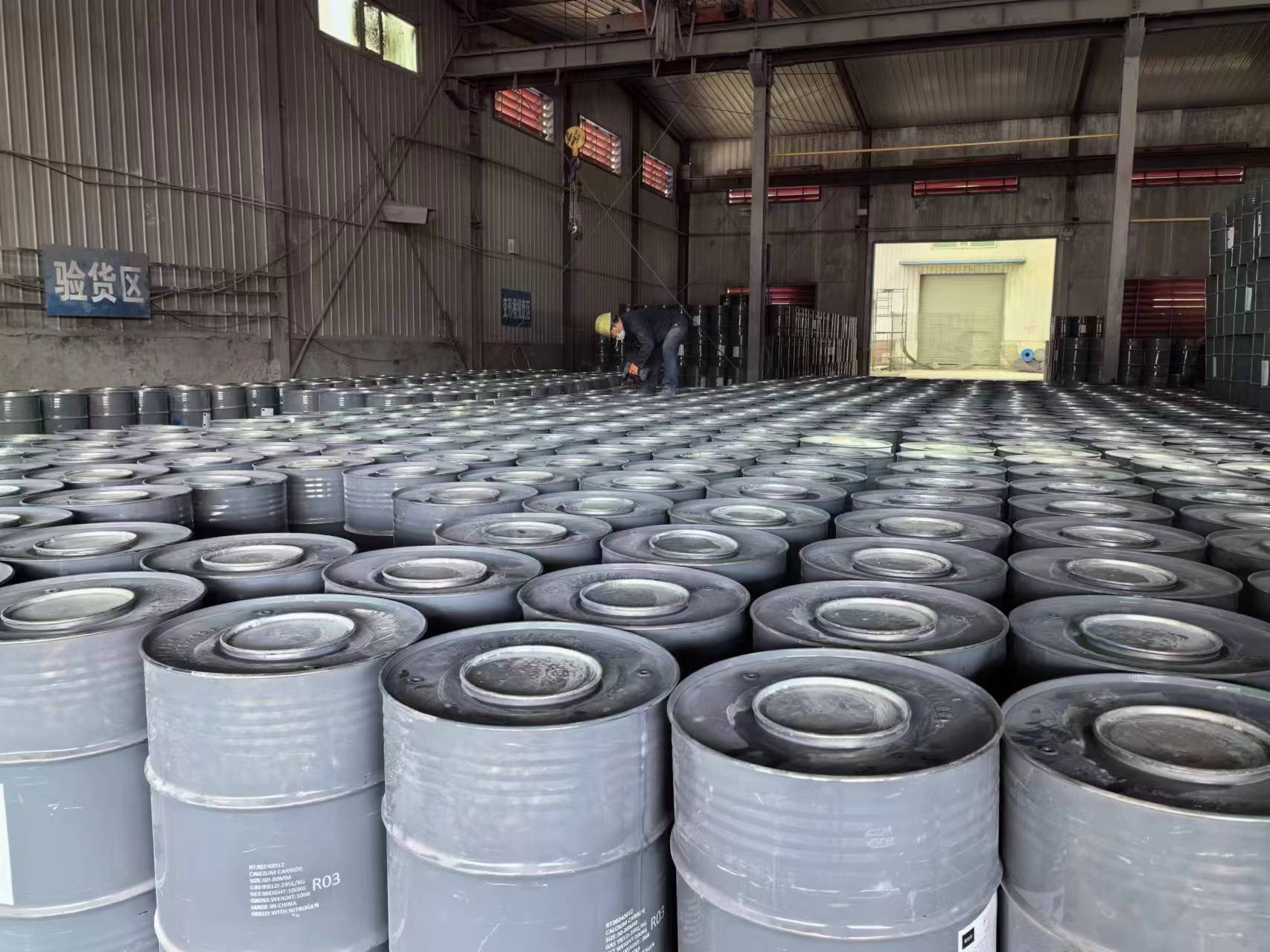carbide barrels in the warehouse.jpg